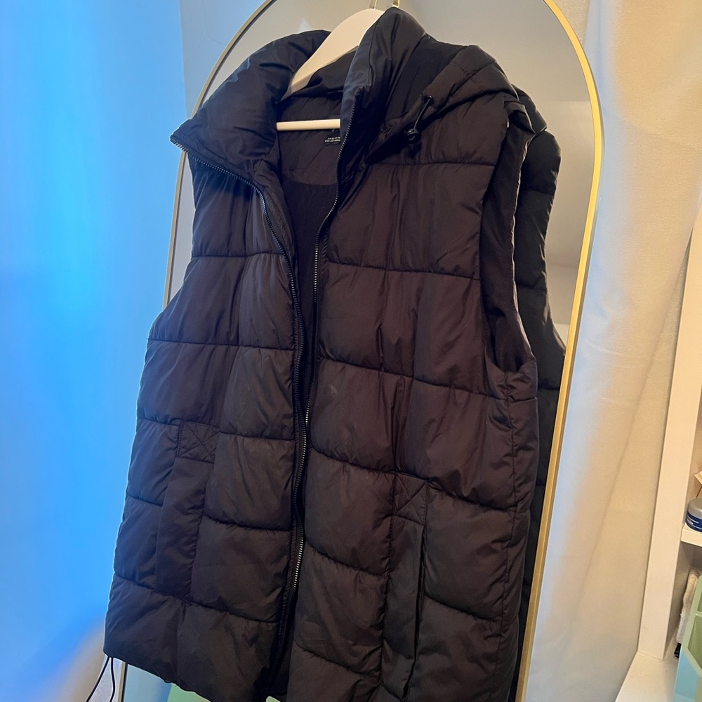 Zara Black Quilted Vest